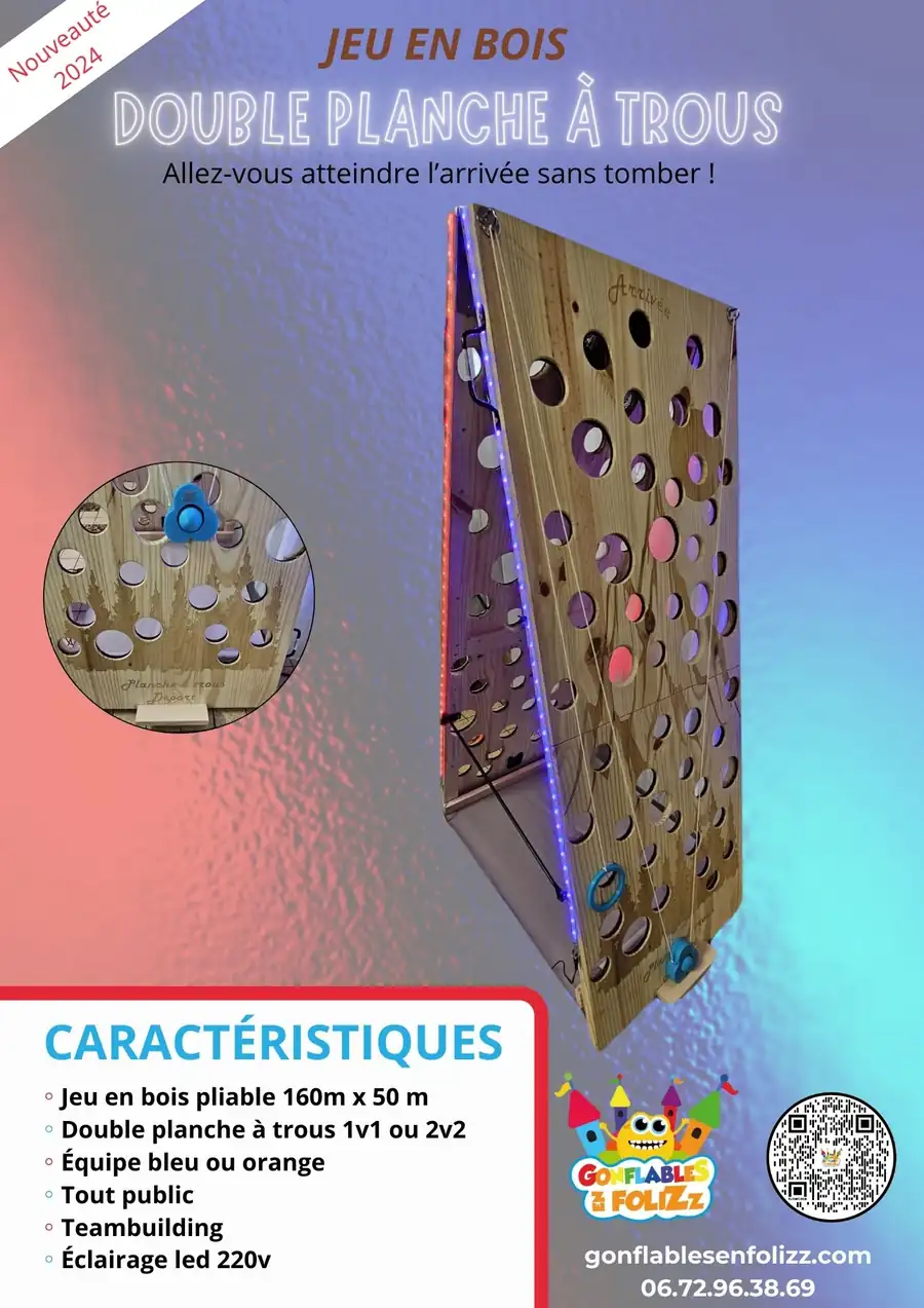 Double planche à trous — à louer