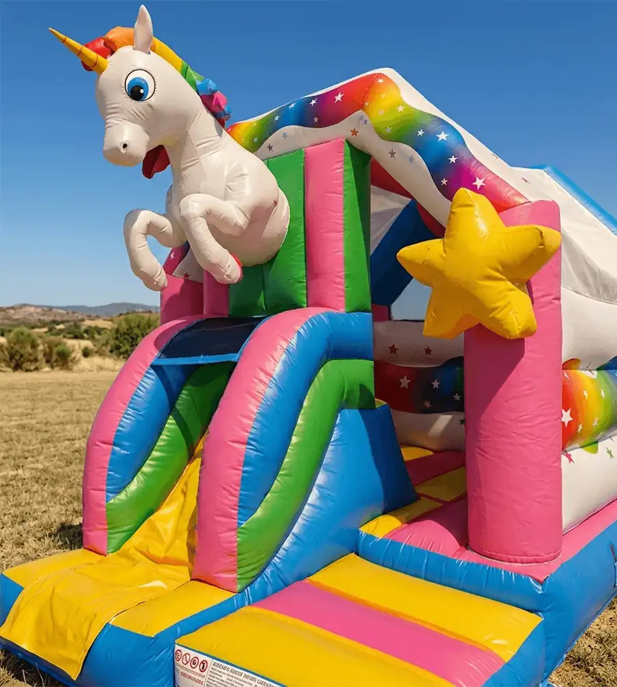 Magic Licorne — structure gonflable en location