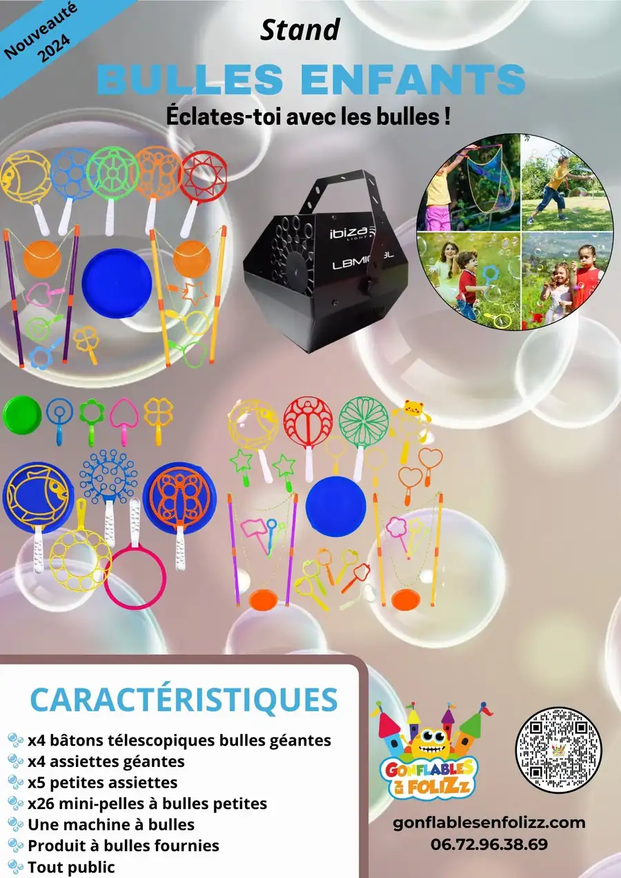 Stand bulles enfants — à louer