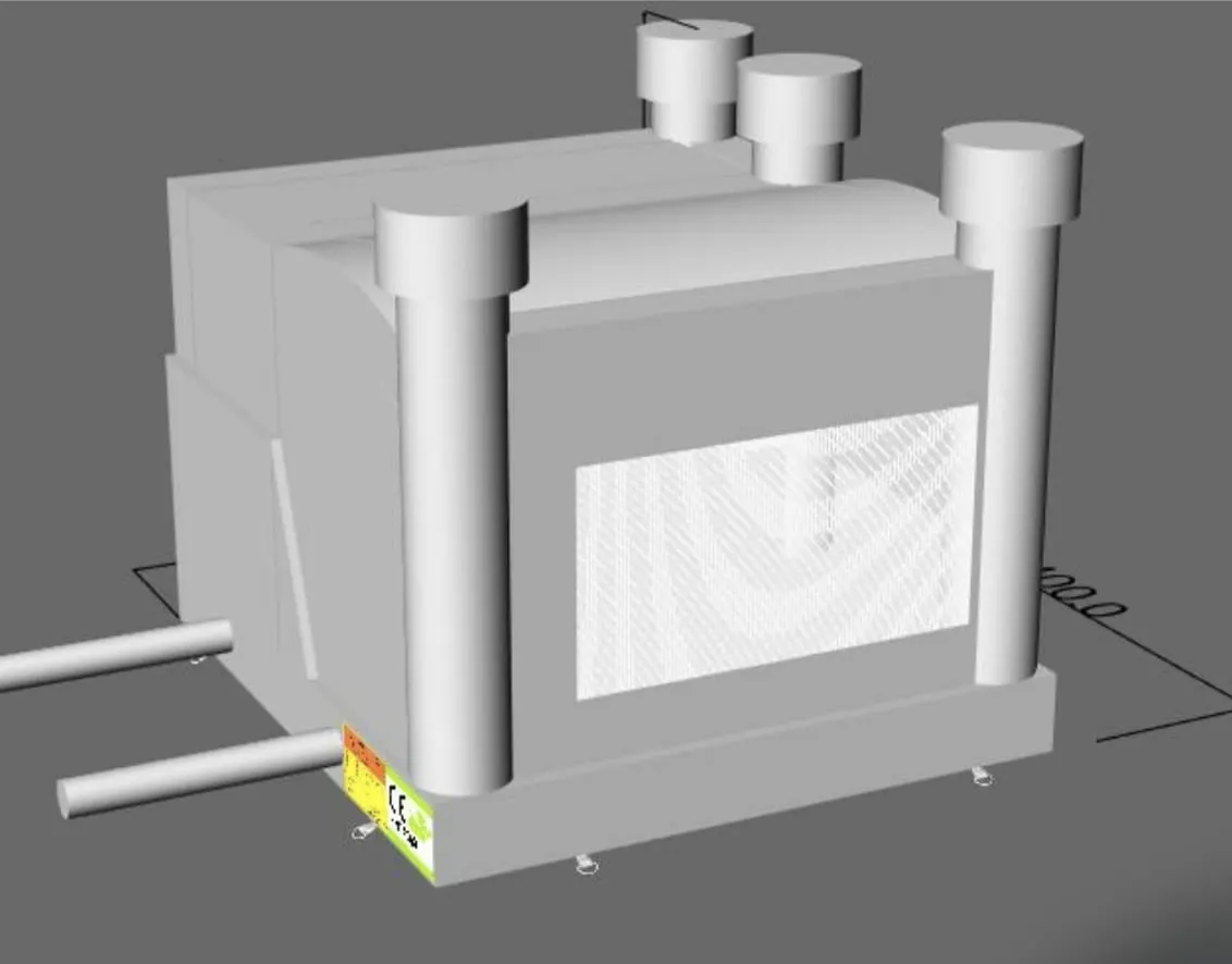 Rendu 3D d'un château gonflable personnalisé