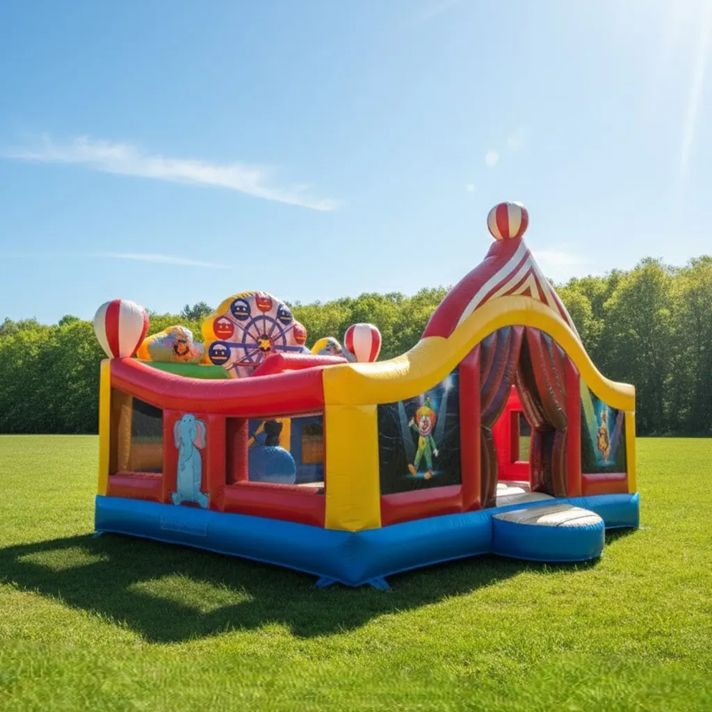Parcours gonflable Circus Park pour enfants